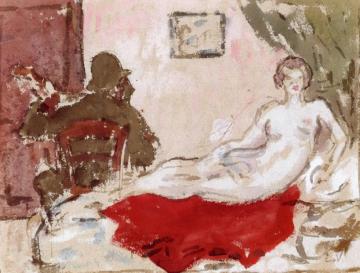 Reclining Nude Artwork by Louis Valtat