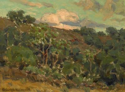 Trees Along A Hillside Artwork by Granville Redmond