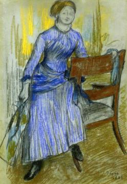 Helene Rouart (Mme. Marin) Artwork by Edgar Degas