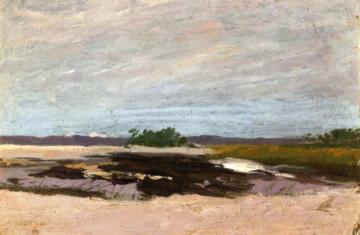 Overcast Sky on a Moor Artwork by Odilon Redon