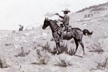 'He was the Law' Artwork by Frederic Remington