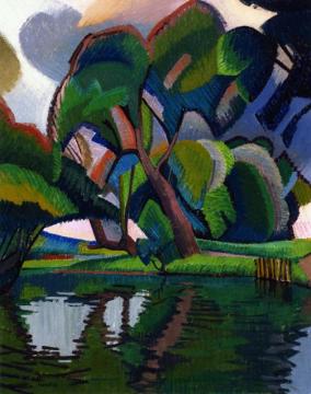 Landscape At Creteil Artwork by Auguste Herbin