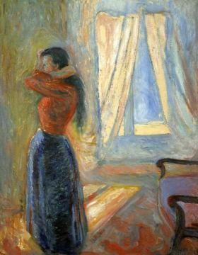 Woman looking in the Mirror Artwork by Edvard Munch