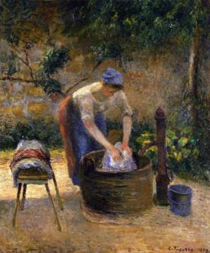 The Laundry Woman Artwork by Camille Pissarro