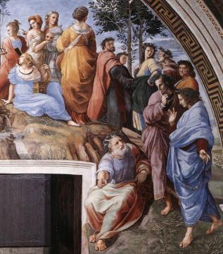 The Parnassus (detail 9) (Stanza della Segnatura) Artwork by Raphael