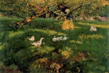 Herding Geese in the Asturias Artwork by Joaquin Sorolla y Bastida