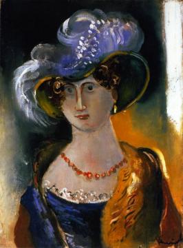 Feathered Hat Artwork by Maurice De Vlaminck