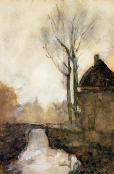 House Near Canal Artwork by Johan Hendrik Weissenbruch
