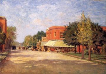 Street Scene Artwork by Theodore Clement Steele