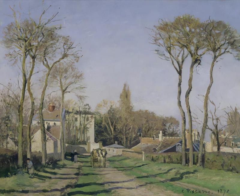 Entering The Village Of Voisins Artwork by Camille Pissarro