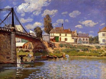 Bridge At Villeneuve-la-garenne Artwork by Alfred Sisley