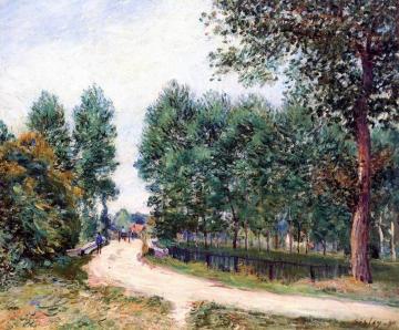 The Path from Saint-Mammes, Morning Artwork by Alfred Sisley