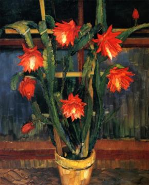 Still Life With Cactus Artwork by Wilhelm Trübner