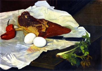 Eggs And Meat Artwork by Felix Vallotton