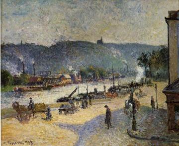 The Quays at Rouen Artwork by Camille Pissarro