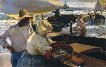 Valencia Beach, Morning Sun Artwork by Joaquin Sorolla y Bastida