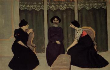 Gossip Artwork by Felix Vallotton