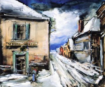 Street In Winter Artwork by Maurice De Vlaminck