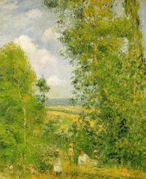 Resting in the Woods at Pontoise Artwork by Camille Pissarro