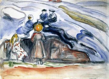 Children At Play Artwork by Edvard Munch