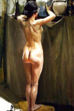 Nude Woman Artwork by Joaquin Sorolla y Bastida