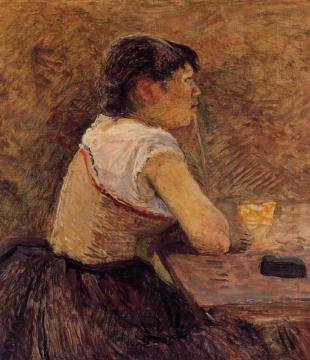 At Gennelle, Absinthe Drinker Artwork by Henri de Toulouse-Lautrec