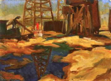 Oil Pool #1 Artwork by Edouard Vysekal