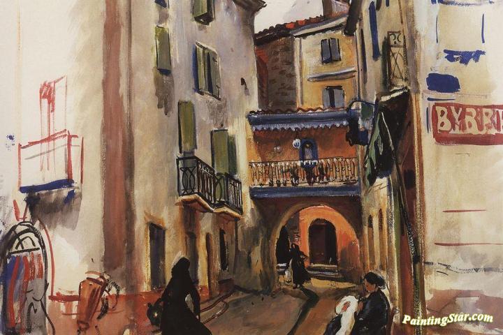 Collioure. A Street With An Arch Artwork by Zinaida Serebriakova
