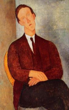 Portrait of Morgan Russell Artwork by Amedeo Modigliani