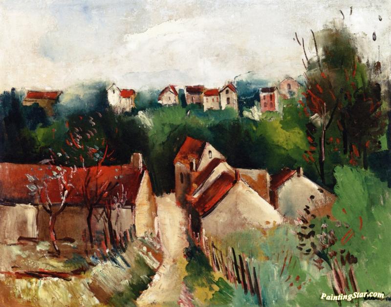 Valmondois Landscape Artwork by Maurice De Vlaminck