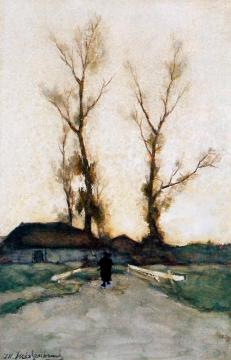 Autumn Evening Artwork by Johan Hendrik Weissenbruch