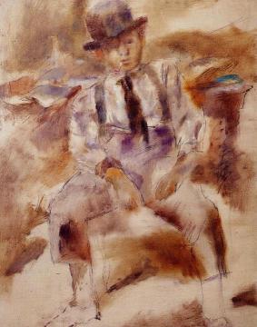 Mulatto with Bowler Hat Artwork by Jules Pascin