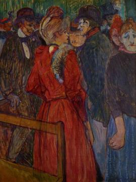 At The Moulin De La Galette Artwork by Henri de Toulouse-Lautrec