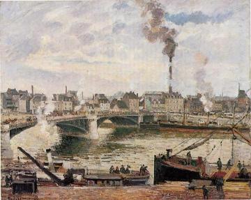 The Great Bridge, Rouen Artwork by Camille Pissarro