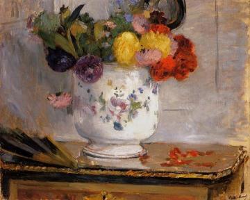 Dahlias Artwork by Berthe Morisot