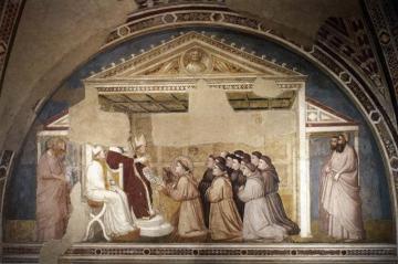 Scenes From The Life Of Saint Francis: 5. Confirmation Of The Rule (bardi Chapel, Santa Croce, Florence) Artwork by Giotto di Bondone