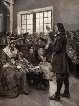 John Wesley Teaching His Sunday School Artwork by Alice Barber Stephens