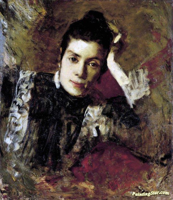 Portrait Of A Woman Artwork by Cesare Tallone