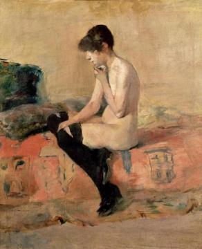 Nude Woman Seated On A Divan Artwork by Henri de Toulouse-Lautrec