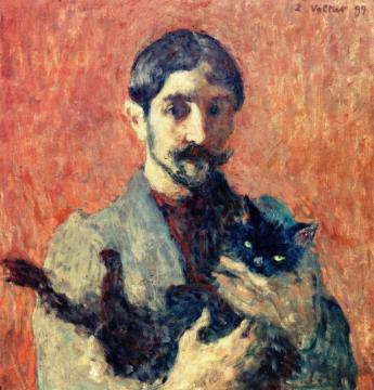 Self-portrait With Cat Artwork by Louis Valtat