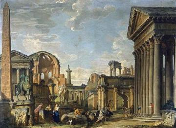 Architectural Capriccio Artwork by Giovanni Paolo Pannini