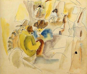 Scene from the Southern States Artwork by Jules Pascin