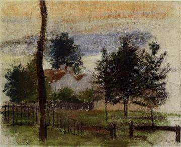 Landscape at Louveciennes Artwork by Camille Pissarro