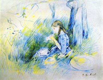 The Flageolet Artwork by Berthe Morisot