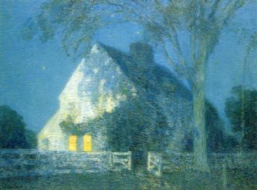 Moolight, the Old House Artwork by Frederick Childe Hassam