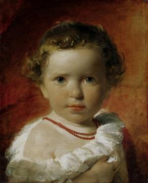 Portrait Of Princess Caroline Of Liechtenstein Between The Ages Of One And A Half Years Artwork by Friedrich von Amerling
