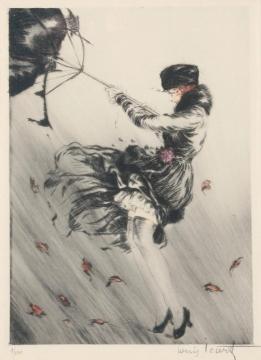 Autumn Storm Artwork by Louis Icart