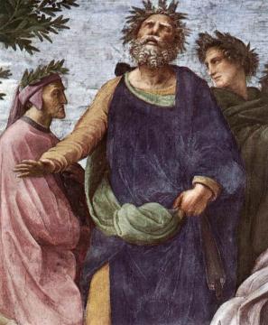 The Parnassus (detail 7) (Stanza della Segnatura) Artwork by Raphael