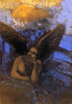 Aged Angel Artwork by Odilon Redon