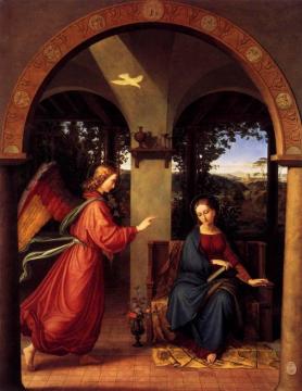 The Annunciation Artwork by Julius Schnorr von Carolsfeld